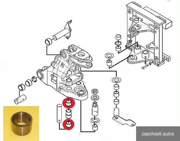 Купить CAT 428F втулка поворотных пальцев 2136702