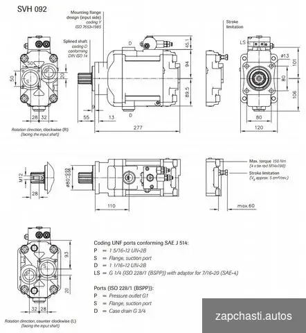 Гидронасос регулируемый Sunfab SVH 092 #2 купить