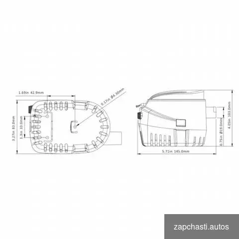 Насос осушительный автоматический 750GPH 06 Series 12В (поплавковый) #2 купить