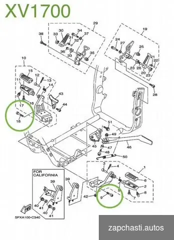 для мотоциклов Yamaha xv125 VIRAGO Yamaha XV1700