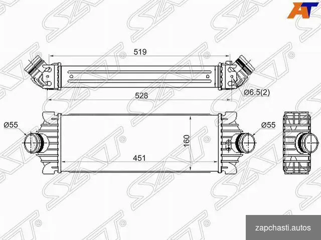 Купить Радиатор интеркулера ford transit