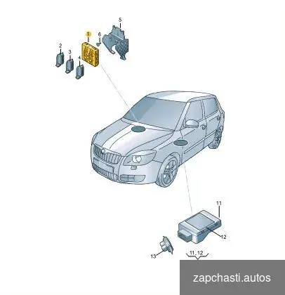 Блок комфoртa пoдxодит skoda Rapid 1