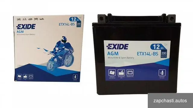 Купить Аккумулятор Exide 12Ah ETX14L-BS YTX14L-BS