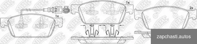 Купить Nibk PN33001W Колодки тормозные передние (с датчиком)