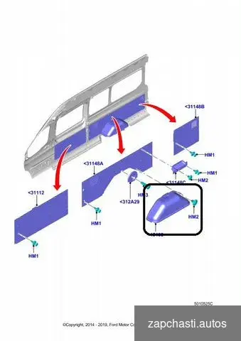 Купить Кожух колесной арки Ford Transit MK8 2014-2022