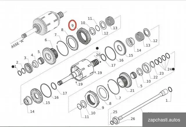 Купить Комплект фрикционов кпп Carraro Case, New Holland