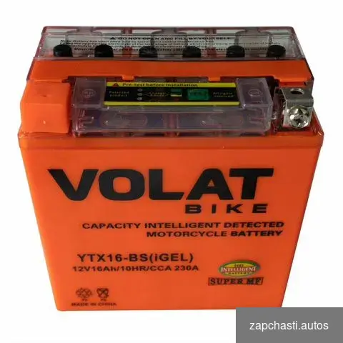 Купить Аккумулятор для мотоцикла volat 16Ah 230A, L+ iGEL