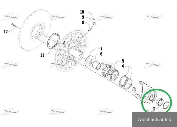 Втулка хеликса ведомого вариатора Arctic Cat #2 купить