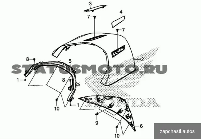 оригинальные запчасти для honda GoldWing 1800