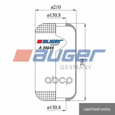 Купить Auga34644 пневмоподушка цил 395-210-130.8/130