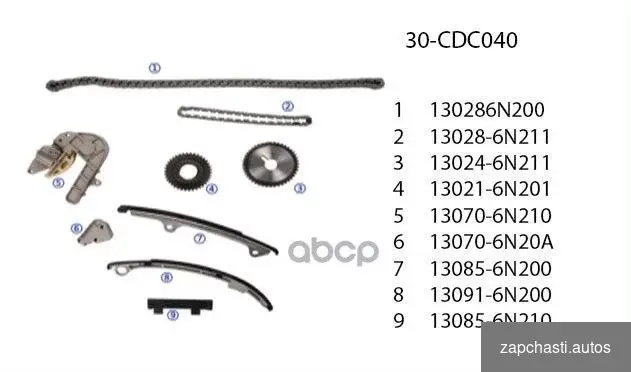 Купить Комплект грм Nissan QR25DE(2 цепи 13028-JA00A 1