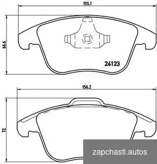 Купить P44020 Колодки тормозные дисковые перед