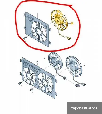 Купить Вентилятор радиатора Volkswagen Touareg CR7 cvmd