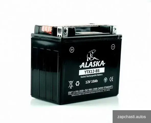 Купить Мото аккумулятор Alaska YTX12-BS, 10 А/ч