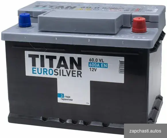 Купить Аккумулятор Titan Evro Silver 60 А/ч, 600 А, о.п