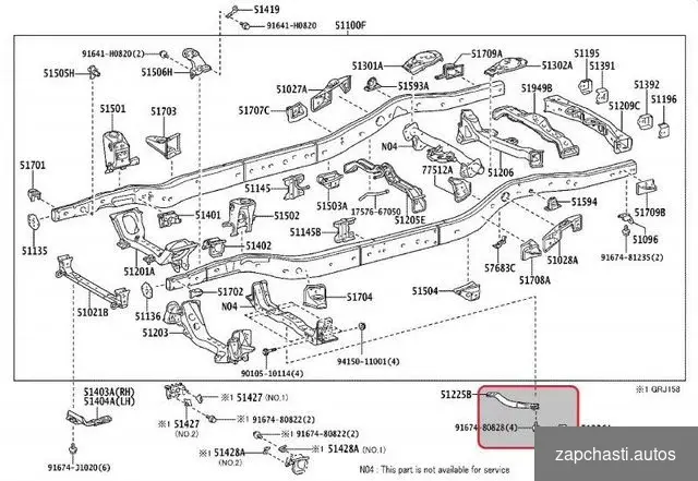 Купить Кронштейн балки Toyota Land Cruiser Prado 150