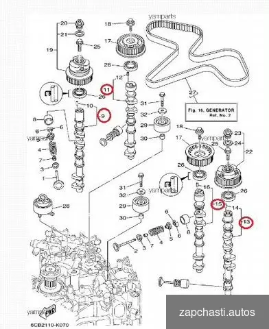 Купить Распредвал yamaha F225-F300