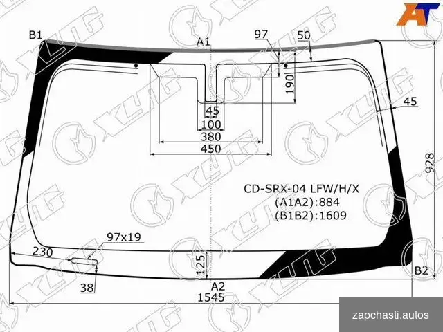 Лобовое стекло на Cadillac SRX 03-09г #2 купить