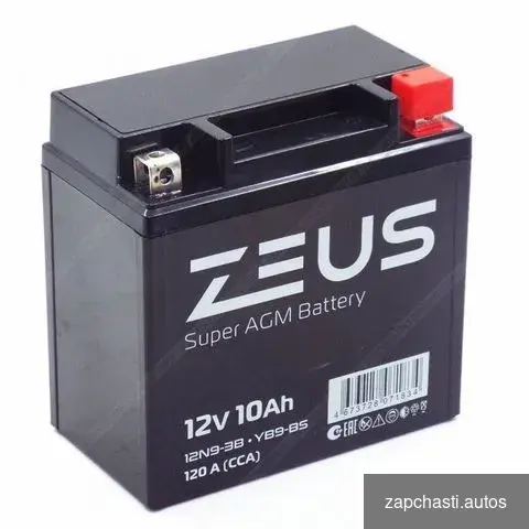 Купить Аккумулятор zeus super AGM 10 Ач о.п. (12N9-3B)