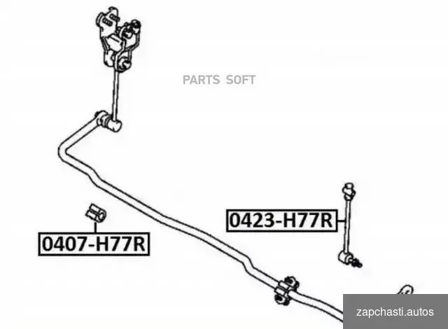 Купить Asva 0423-H77R Тяга стабилизатора задняя mitsubishi mitsubishi pajero pinin/IO H76W/H77W 1999-2005