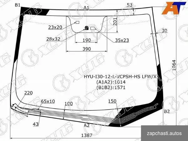 Купить Стекло лобовое hyundai I30