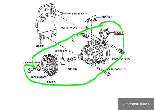 Компрессор кондиционера Lexus Rx300 1mzfe #2 купить