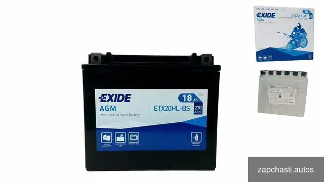 Купить Мото аккумулятор Exide ETX20HL-BS 18 А/ч (YTX20HL)