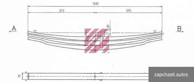 Купить Рессора задняя Volvo FM 12, FM 9, FM (3 листа)