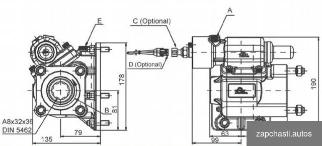 Купить Коробка отбора мощности ком Hyundai HD 55/78