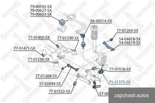 Купить Сайлентблок плавающий бмв 7131375SX