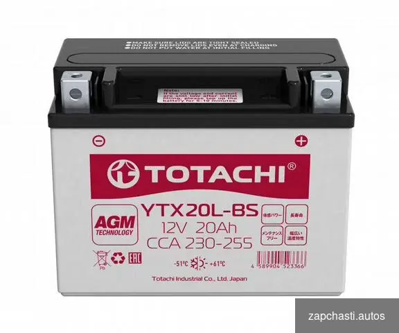 Купить Аккумулятор Totachi 12V 20 A/h YTX20L-BS AGM