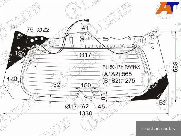 Купить Стекло заднее toyota land cruiser prado 150