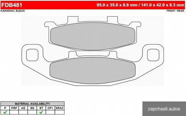 Купить Тормозные колодки дисковые ferodo moto FDB481P