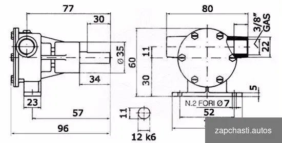 Купить Osculati 16.035.00 - Помпа Nauco FPM005 патрубок 3