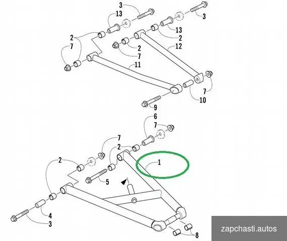 Купить Рычаг передний нижний Arctic Cat Z1 и 570хt