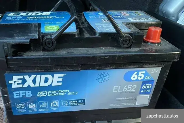 Аккумулятор автомобильный exide EFB EL652 R