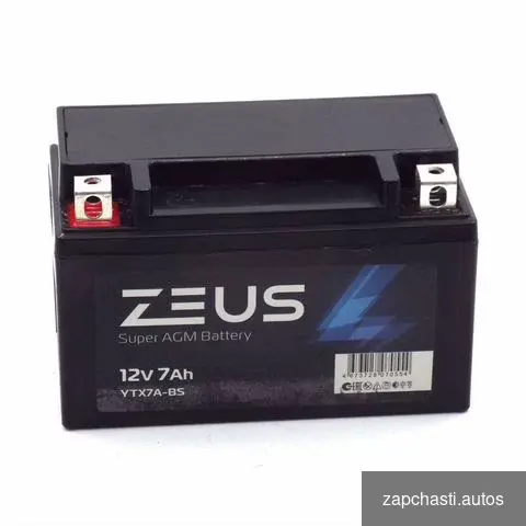 Купить Аккумулятор zeus super AGM 7 Ач п.п. (YTX7A-BS)