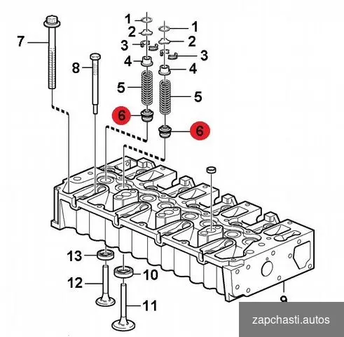 Купить Маслосьемные колпачки volvo penta d4