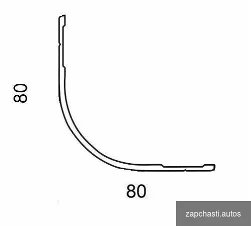 Купить Уголок алюминиевый 80х80 (полукруглый); 6 метров