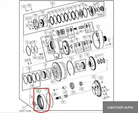 Купить T369645 солнечная шестерня John Deere