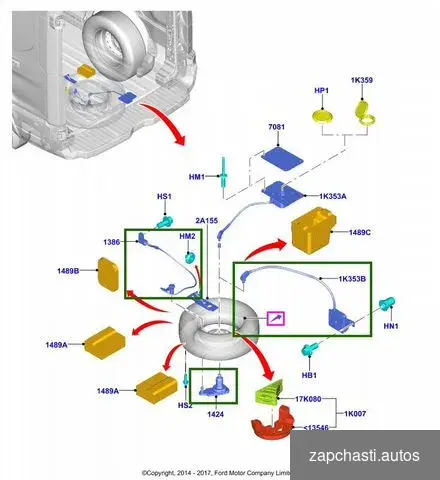 Купить Крепление запасного колеса Ford Transit MK8