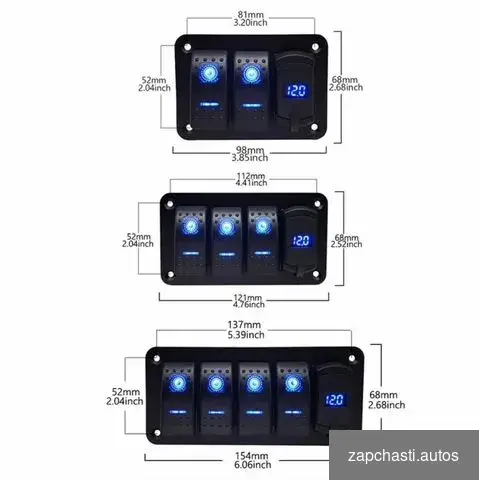 Купить Панель для лодок на 3/4/5 выключателей