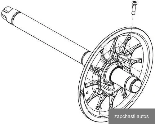 Палец ролика ведомого вариатора снегохода BRP #2 купить