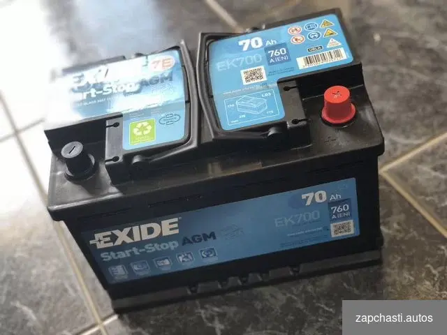 Аккумулятор exide 70Ah EK700 AGM