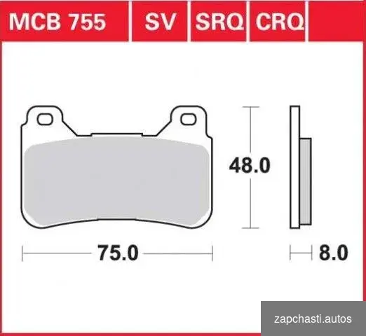 Купить TRW lucas Тормозные колодки MCB755SV