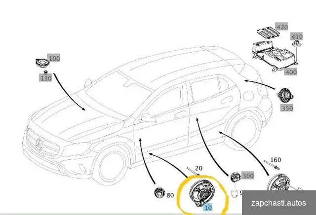 Купить Динамик передний Mercedes-Benz Gla-Class X156 2709