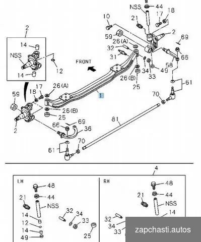 Балка передняя isuzu NPR75 8980383842