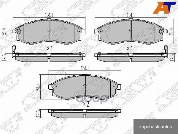 Купить Колодки тормозные перед mitsubishi L200 01-07