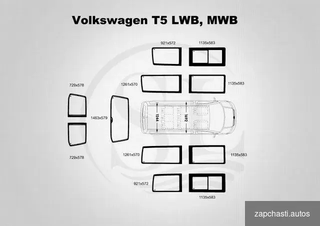 Купить VW Transporter T5/T6 стекло боковое/с форточкой