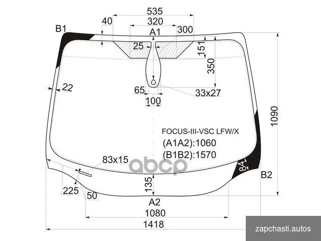 Купить Стекло лобовое (Датчик дождя) Ford Focus 10-19